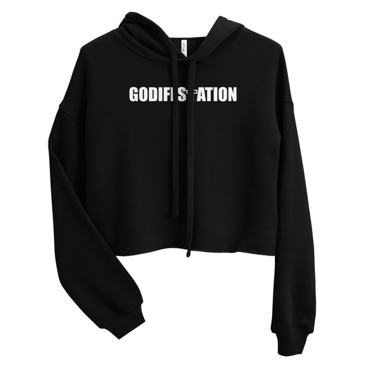 GODIFESTATION Crop Hoodie